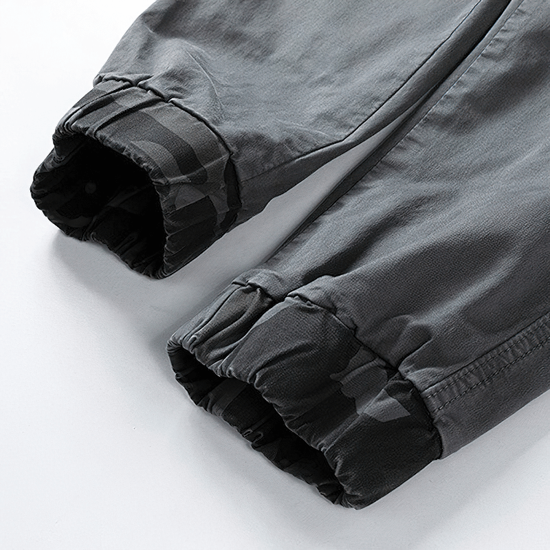 Men's Joggers with Camouflage Elements / Cargo Elastic Waist Trousers / Streetwear for Men