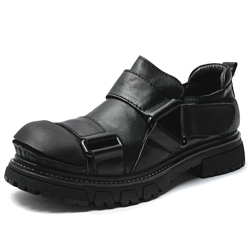 Men's Luxury Genuine Leather Shoes / Punk Rock Shoes with Non-Slip Rubber Platform