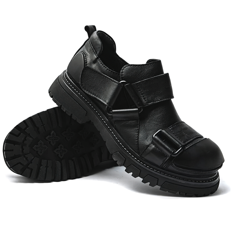 Men's Luxury Genuine Leather Shoes / Punk Rock Shoes with Non-Slip Rubber Platform