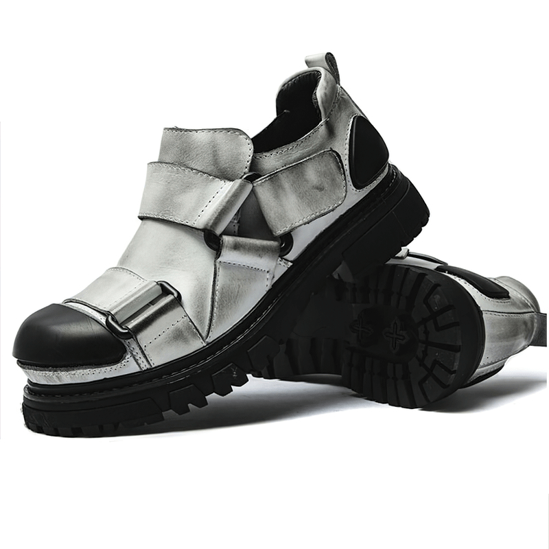 Men's Luxury Genuine Leather Shoes / Punk Rock Shoes with Non-Slip Rubber Platform