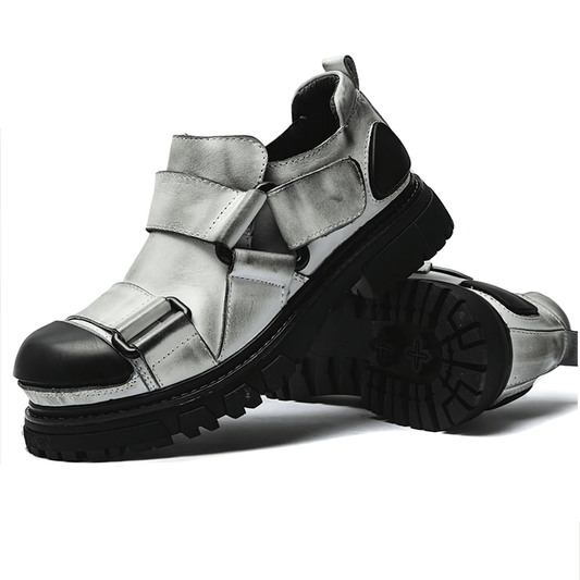 Men's Luxury Genuine Leather Shoes / Punk Rock Shoes with Non-Slip Rubber Platform