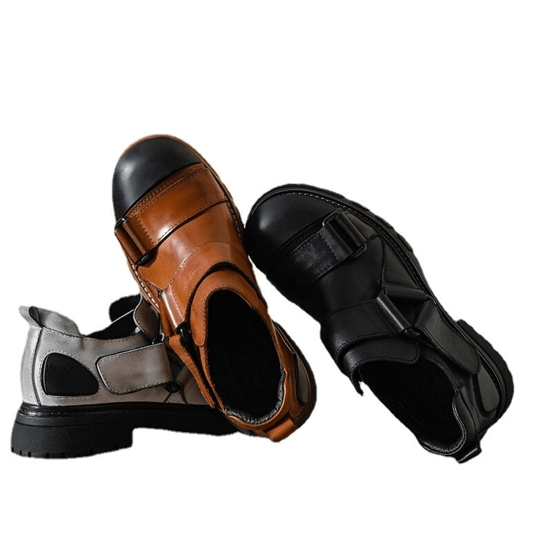 Men's Luxury Genuine Leather Shoes / Punk Rock Shoes with Non-Slip Rubber Platform