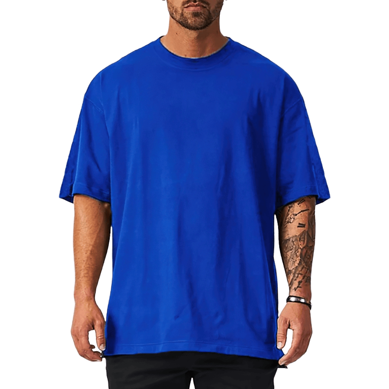 Men's Oversized Fit Short Sleeves T-shirt With Dropped Shoulder / Loose Fitness T-Shirt