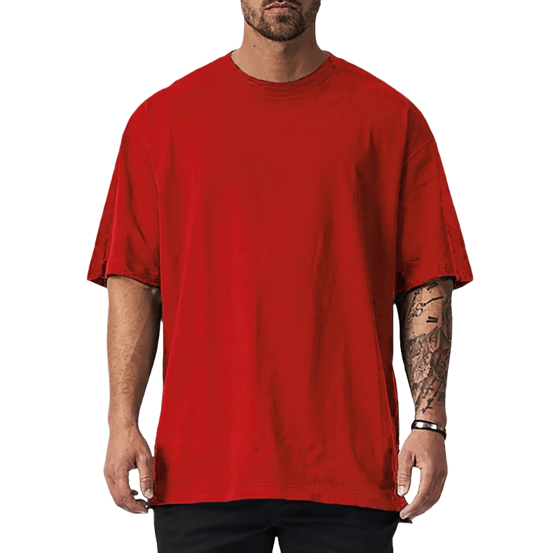 Men's Oversized Fit Short Sleeves T-shirt With Dropped Shoulder / Loose Fitness T-Shirt