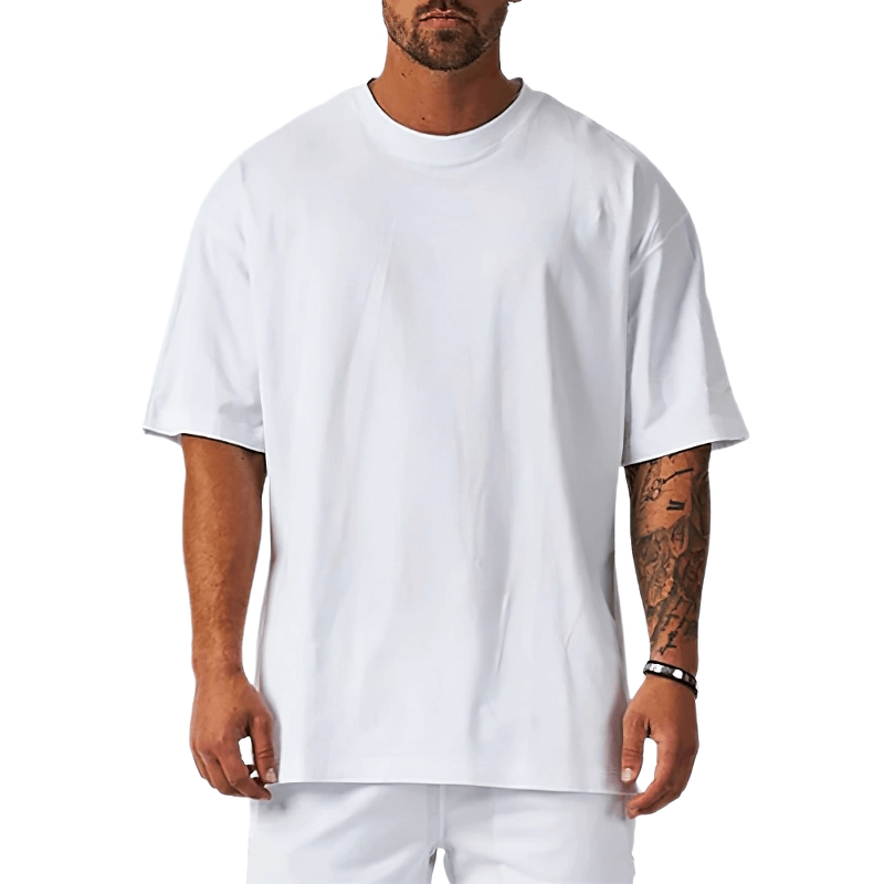 Men's Oversized Fit Short Sleeves T-shirt With Dropped Shoulder / Loose Fitness T-Shirt