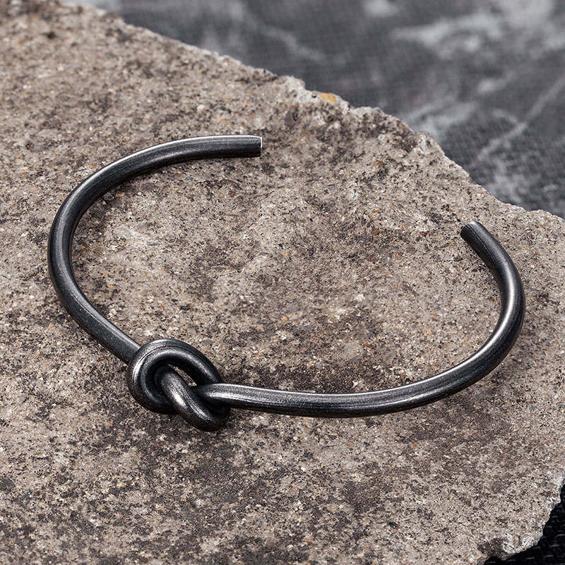 Men's Aesthetic Bracelet / Stainless Steel Jewelry / Black Alternative Style Bracelet