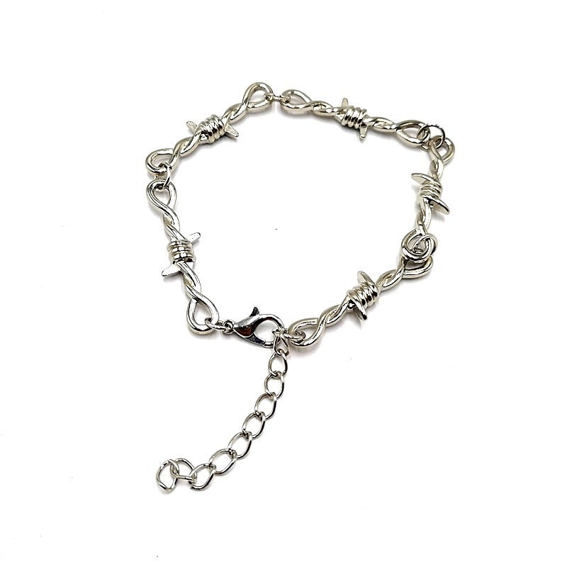 Men's And Women's Iron Wire Bracelet With Thorns / Gothic Style Barbed Wire Unisex Jewelry