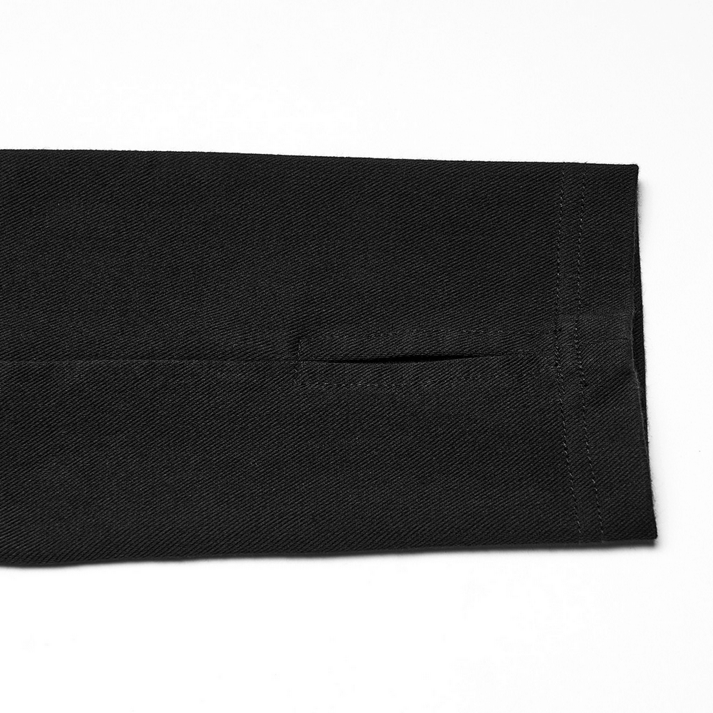 Men's Asymmetric Hoodie with Zipper and Buckle Details