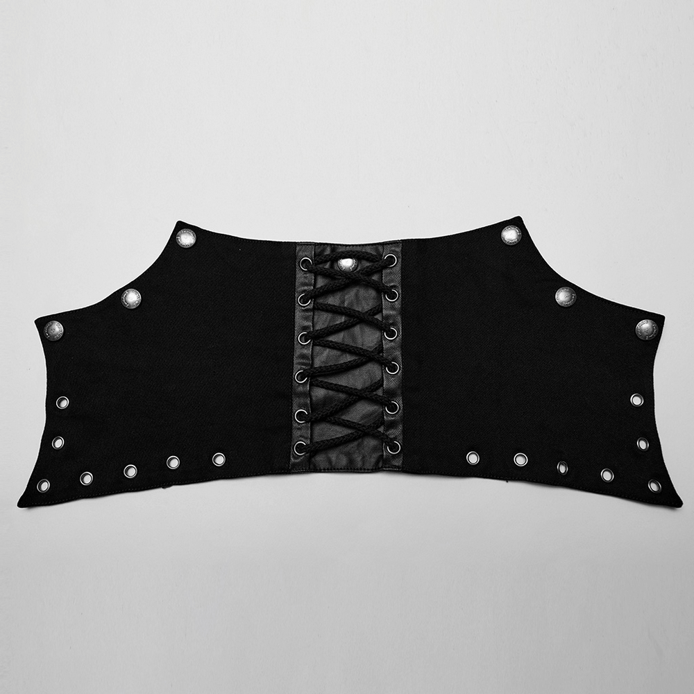 Men's Black Asymmetrical Trench Coat with Buckles