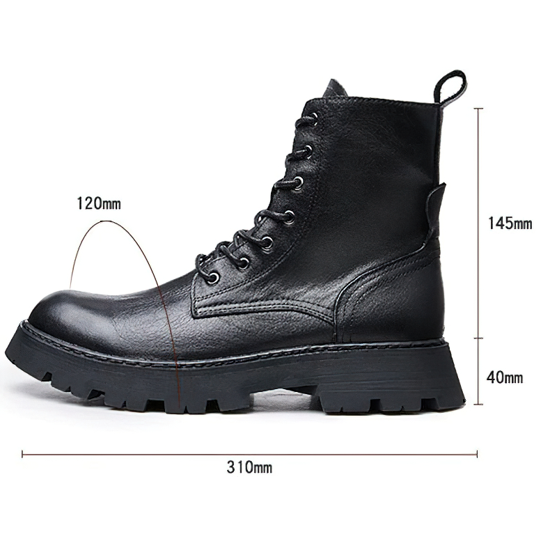 Men's Black Lace Up Boots / Leather Motorcycle Boots / Alternative Footwear