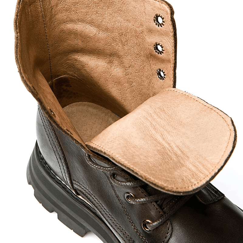 Men's Black Lace Up Boots / Leather Motorcycle Boots / Alternative Footwear