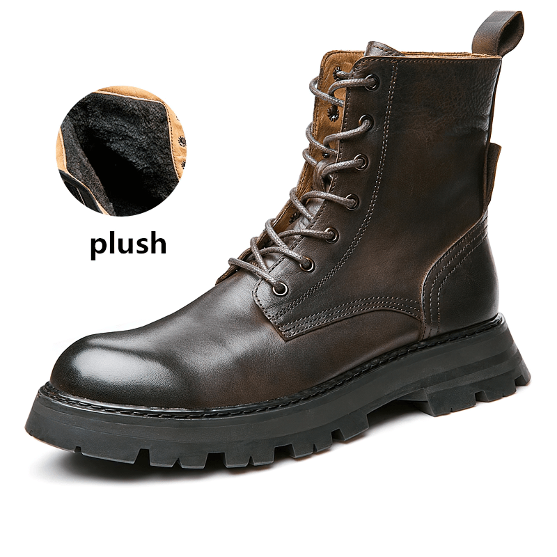 Men's Black Lace Up Boots / Leather Motorcycle Boots / Alternative Footwear