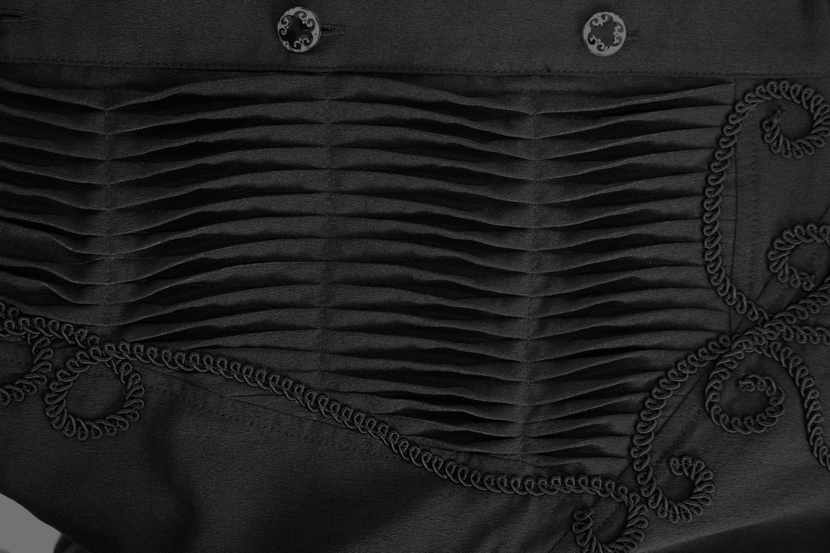 Men's Black Long Sleeve Shirt in Gothic Style / Vintage Male Shirt with Lace on Collar and Cuffs