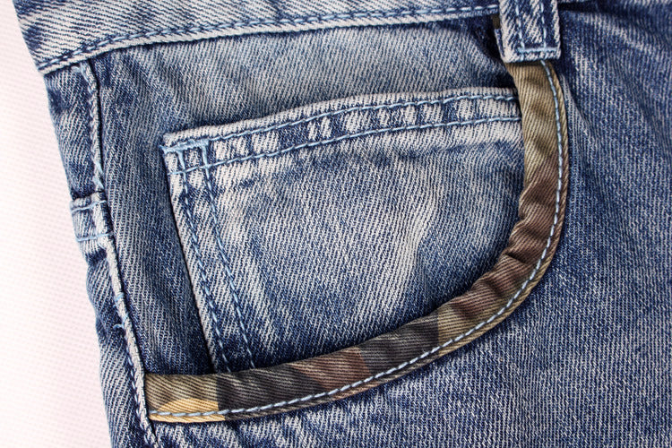 Men's Denim Shorts / Alternative Fashion Baggy / Streetwear Blue Cargo Capri with Pocket