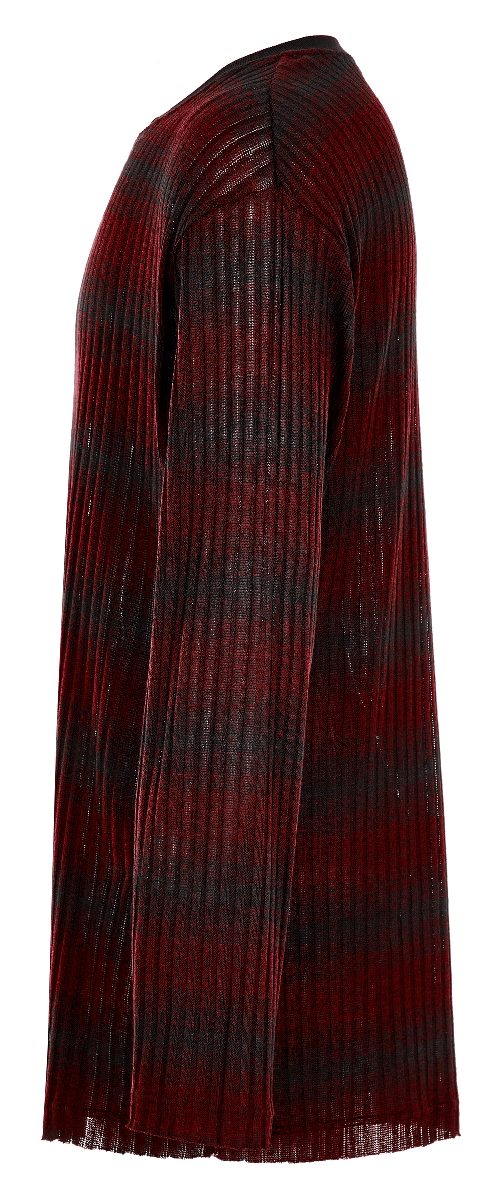 Men's Edgy Striped Knit Sweater with Metal Detail