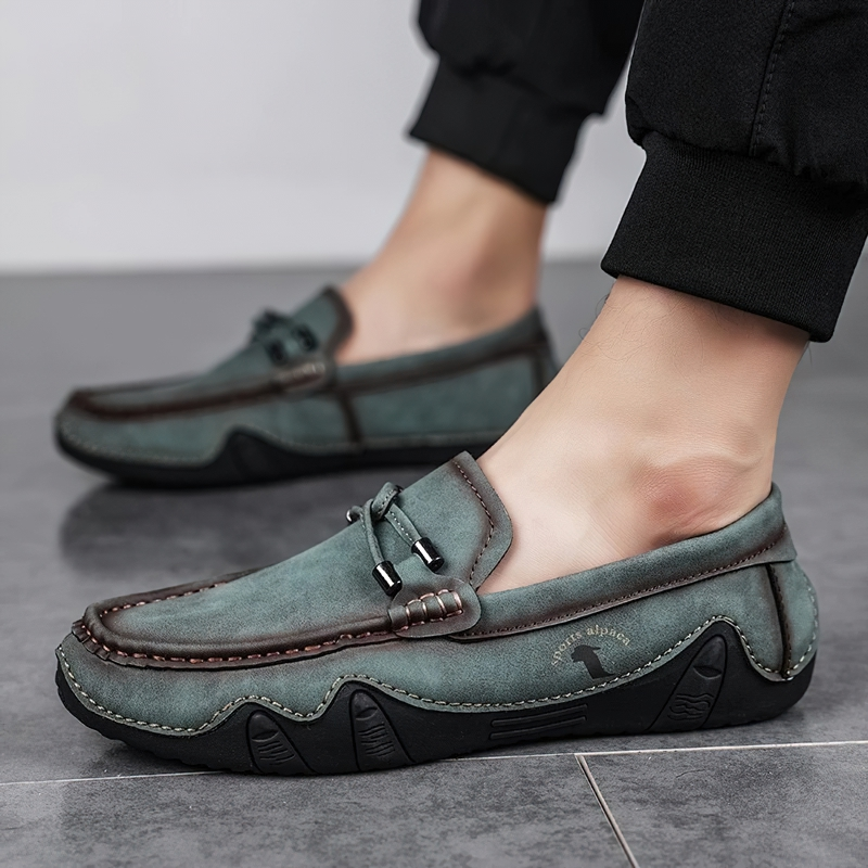 Men's Fashion Handmade Loafers / Casual Shoes Of PU Leather / Male Aesthetic Moccasins