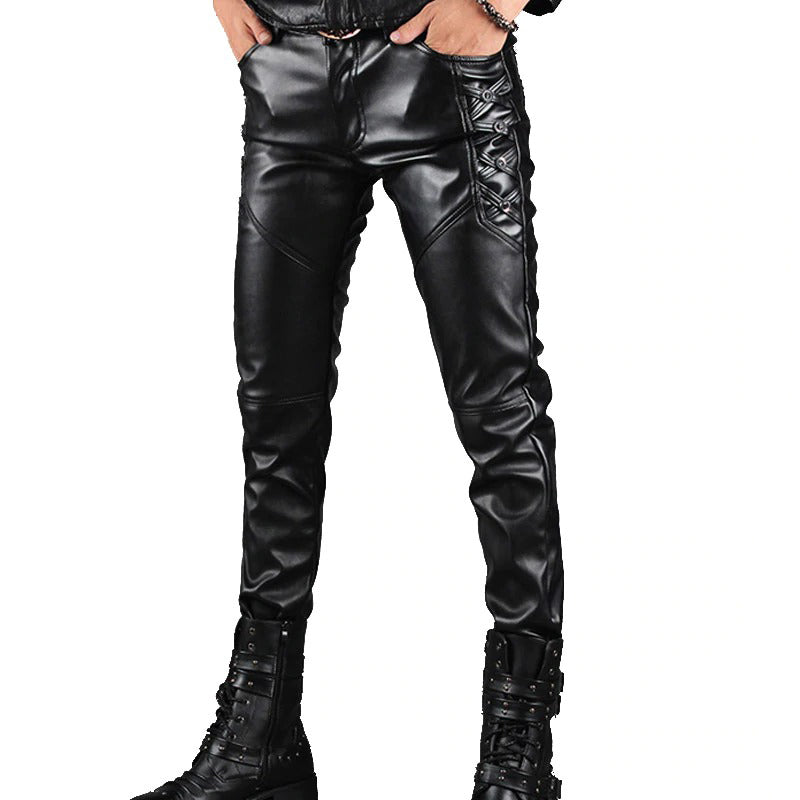 Men's Faux Leather Pants / Rock Stage Show Clothing in Alternative Fashion
