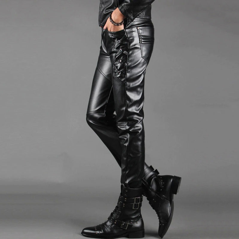 Men's Faux Leather Pants / Rock Stage Show Clothing in Alternative Fashion