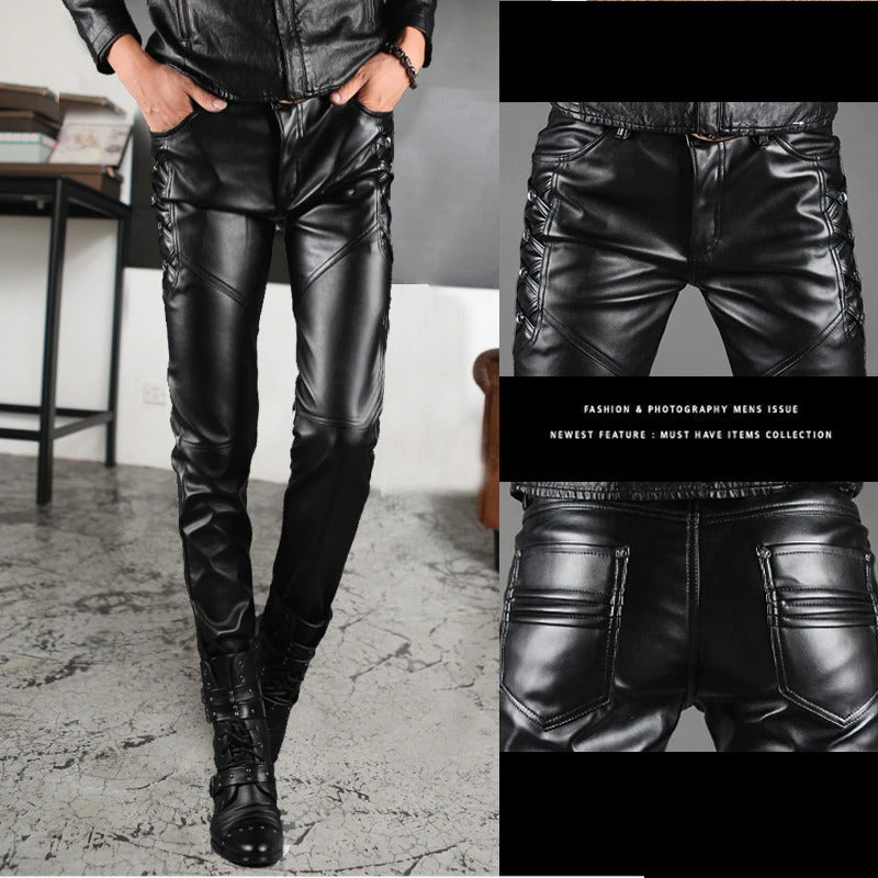 Men's Faux Leather Pants / Rock Stage Show Clothing in Alternative Fashion