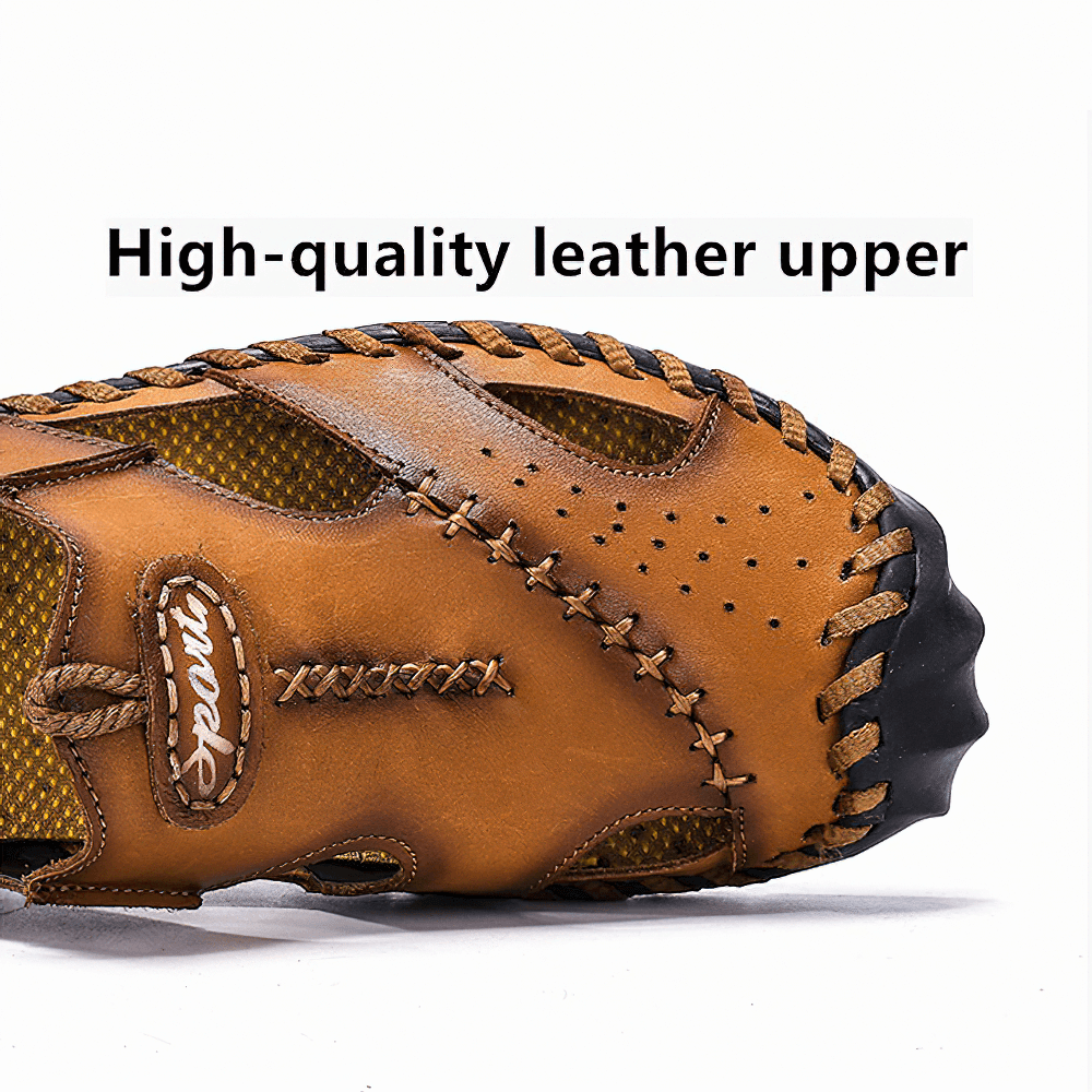 Men's Genuine Leather Sandals / Beach Slippers / Summer Outdoor Soft Shoes