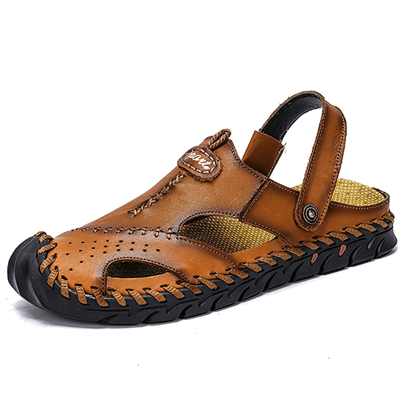 Men's Genuine Leather Sandals / Beach Slippers / Summer Outdoor Soft Shoes