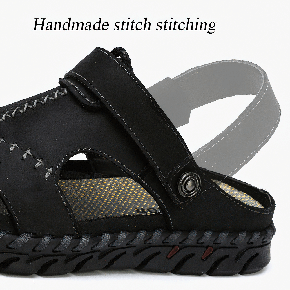 Men's Genuine Leather Sandals / Beach Slippers / Summer Outdoor Soft Shoes