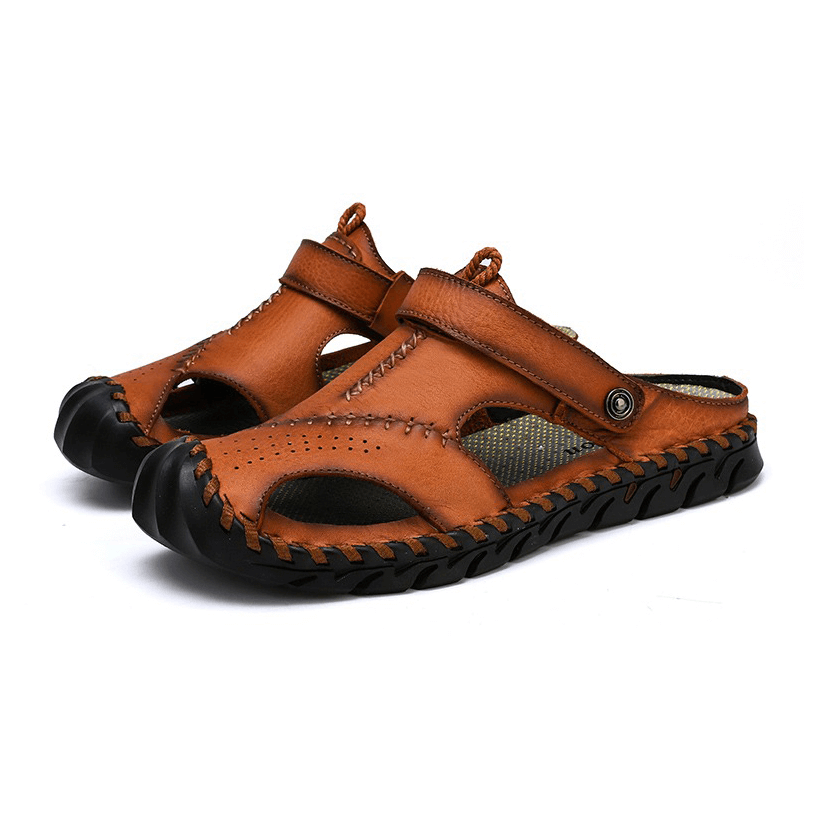 Men's Genuine Leather Sandals / Beach Slippers / Summer Outdoor Soft Shoes