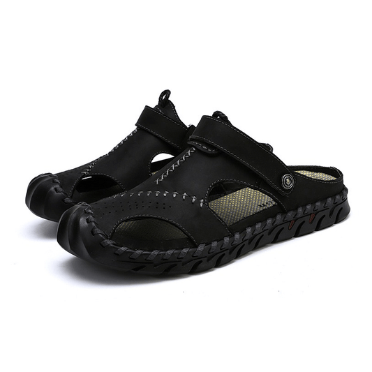 Men's Genuine Leather Sandals / Beach Slippers / Summer Outdoor Soft Shoes