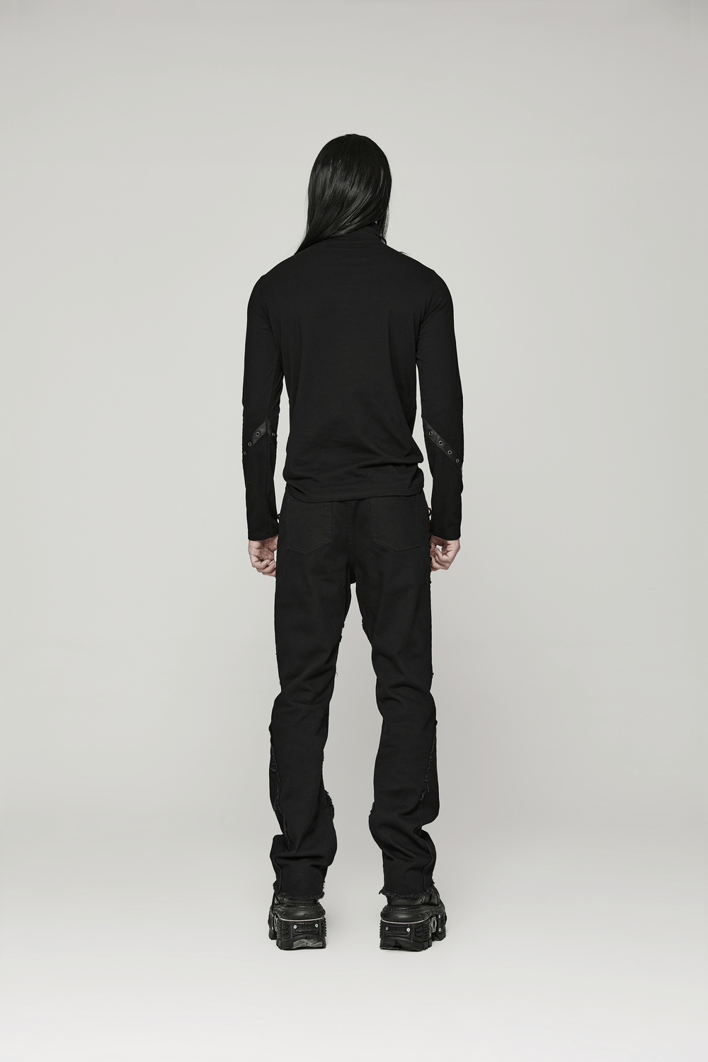 Men's Gothic Broken Hole Chain Top - Punk Streetwear