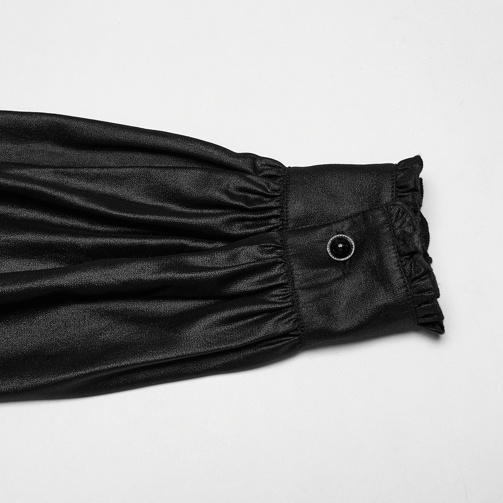 Men's Gothic Chiffon Shirt with Ruffles and Lace