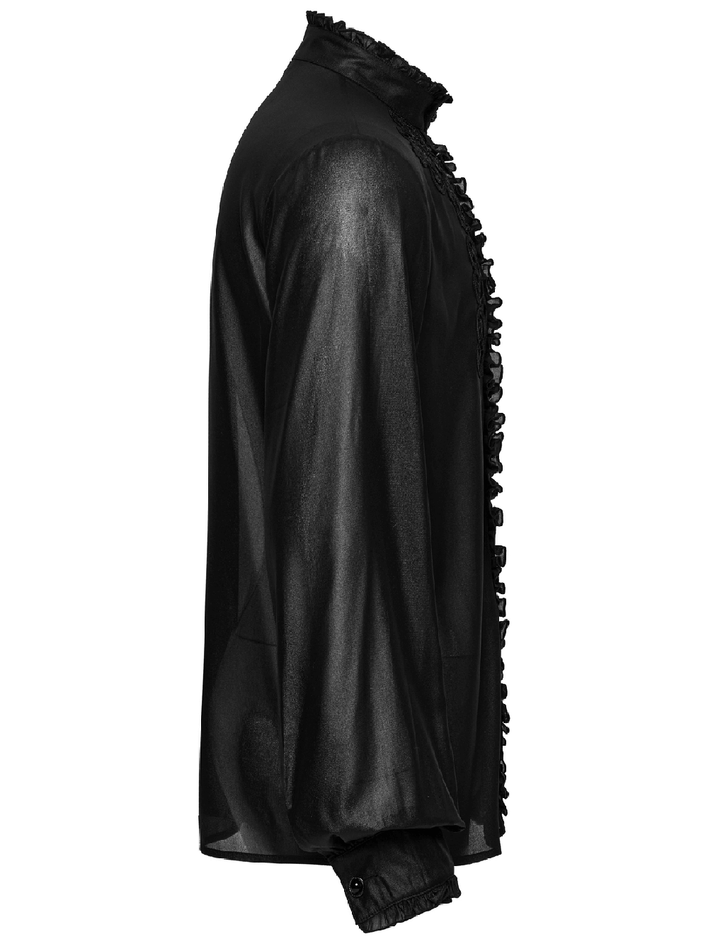 Men's Gothic Chiffon Shirt with Ruffles and Lace