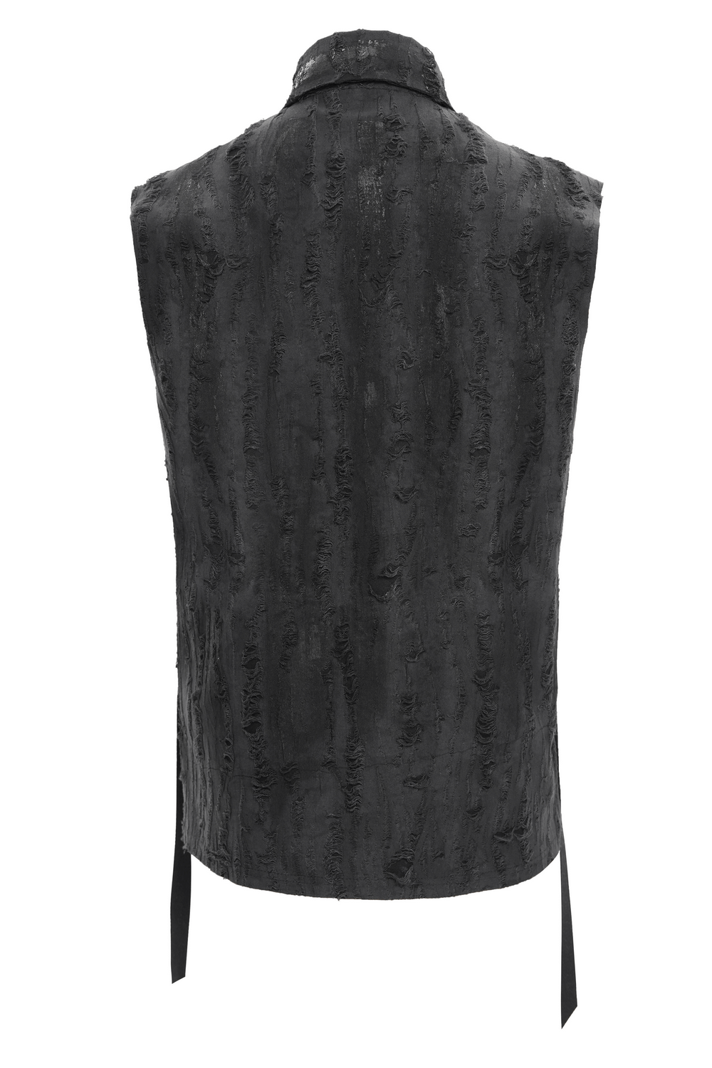 Men's Gothic Punk Sleeveless Shirt with Lace-Up Design