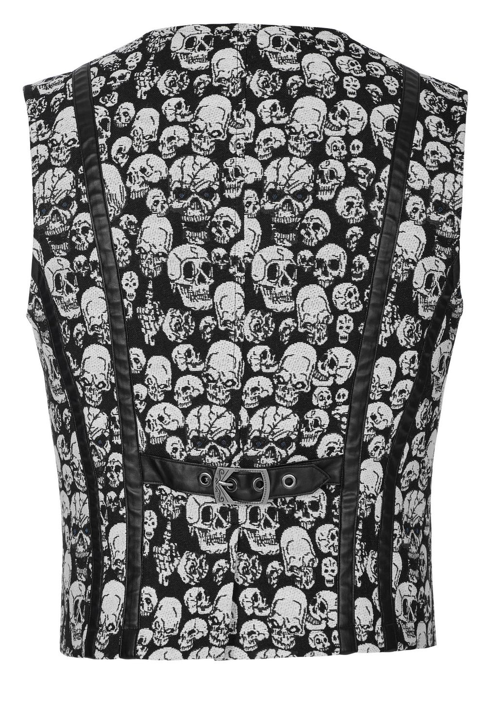Men's Gothic Skull Jacquard Fitted Vest