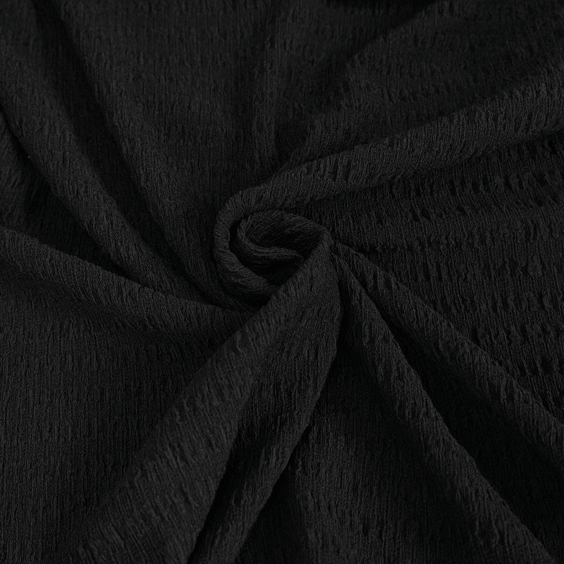 Men's Gothic Strappy Puff Sleeved Shirt / Male Turn-Down Collar Loose Shirt with Lace up