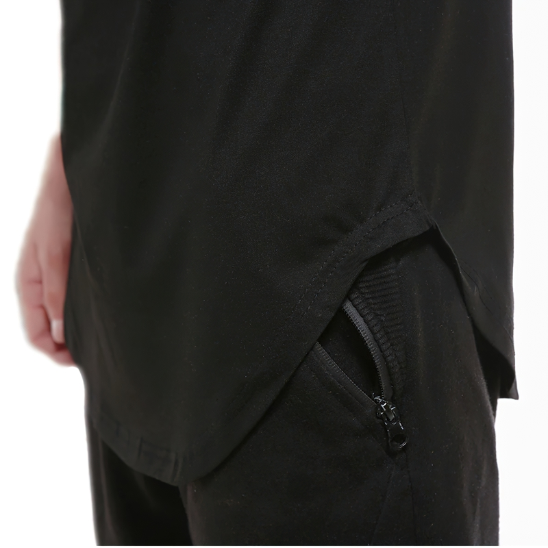 Men's T-Shirt Patchwork Leather / Summer Streetwear Tee Shirts Short Sleeve