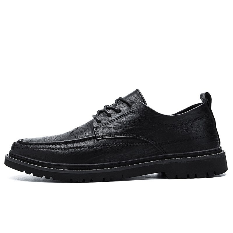 Men's Leather Dress Shoes Lace-up / Fashion Non-Slip Flats Shoes in British Style