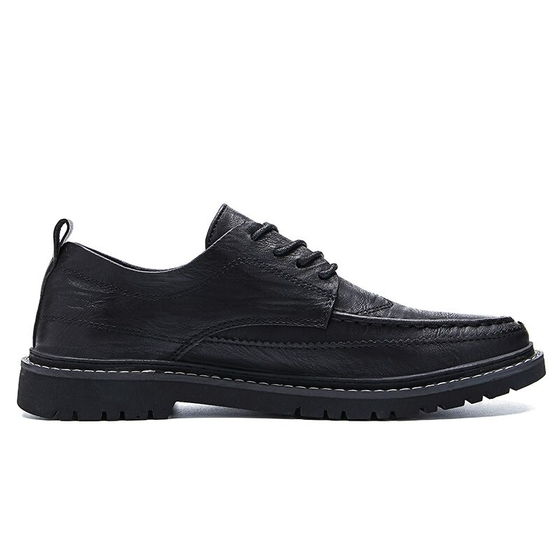 Men's Leather Dress Shoes Lace-up / Fashion Non-Slip Flats Shoes in British Style