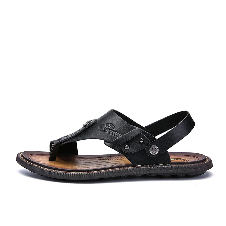 Men's Leather Sandals / Summer Soft Leisure Shoes / Alternative Fashion