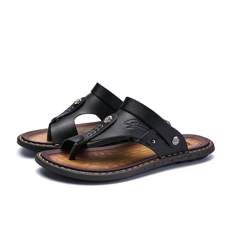 Men's Leather Sandals / Summer Soft Leisure Shoes / Alternative Fashion
