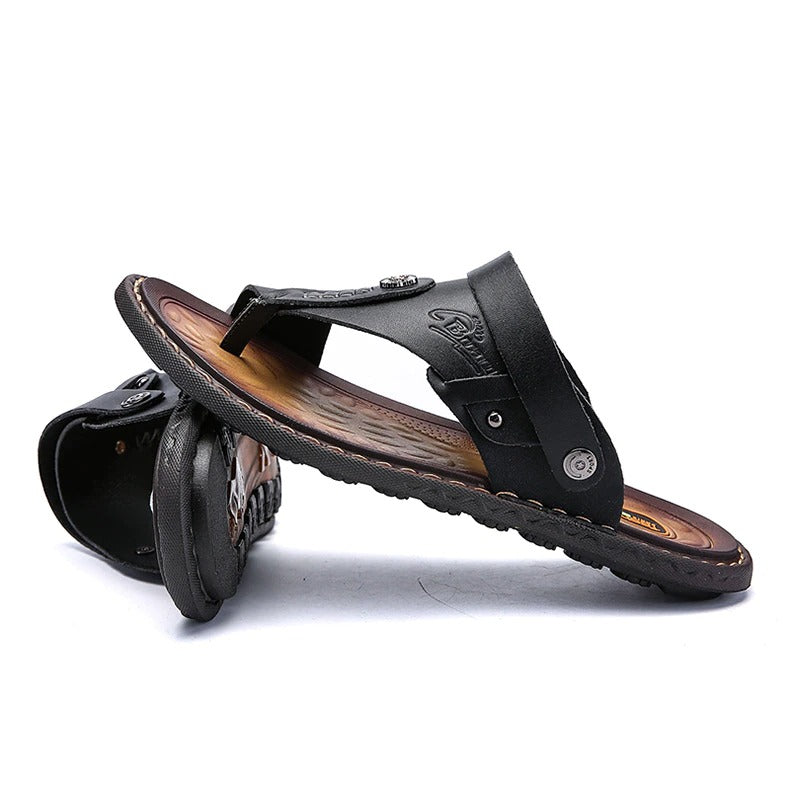 Men's Leather Sandals / Summer Soft Leisure Shoes / Alternative Fashion