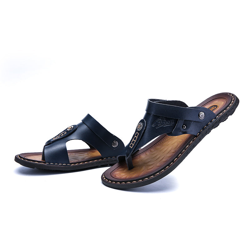 Men's Leather Sandals / Summer Soft Leisure Shoes / Alternative Fashion