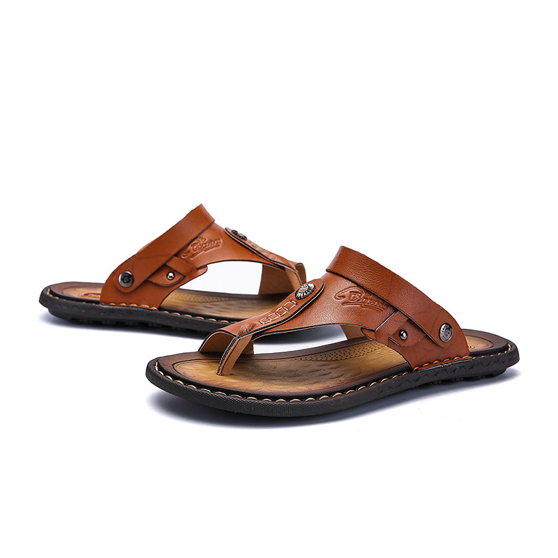 Men's Leather Sandals / Summer Soft Leisure Shoes / Alternative Fashion