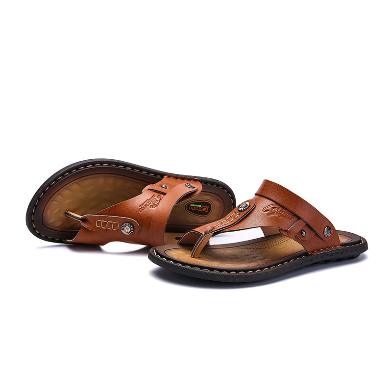 Men's Leather Sandals / Summer Soft Leisure Shoes / Alternative Fashion