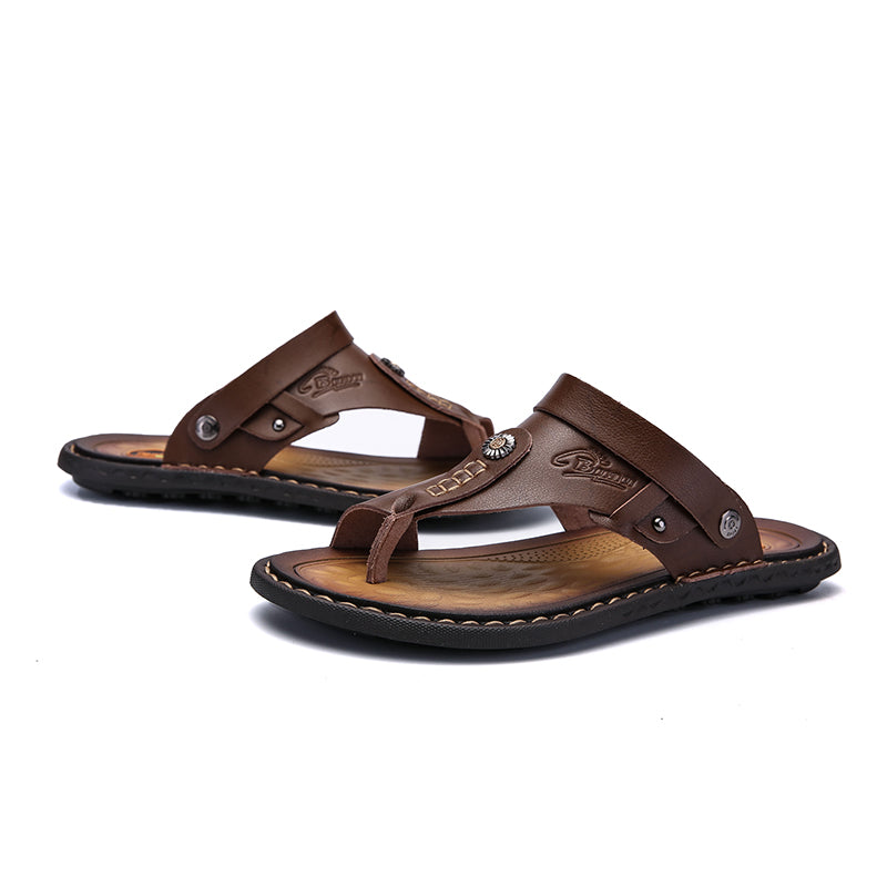 Men's Leather Sandals / Summer Soft Leisure Shoes / Alternative Fashion