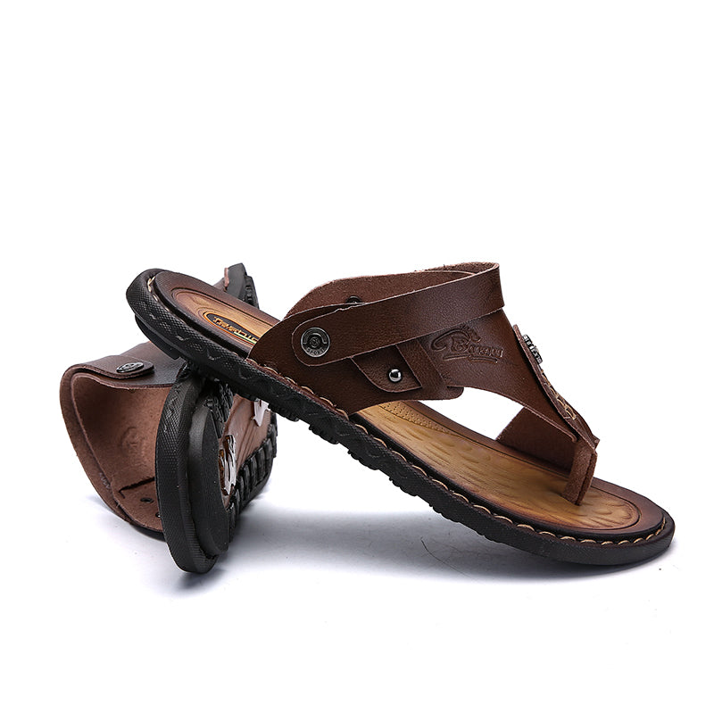 Men's Leather Sandals / Summer Soft Leisure Shoes / Alternative Fashion