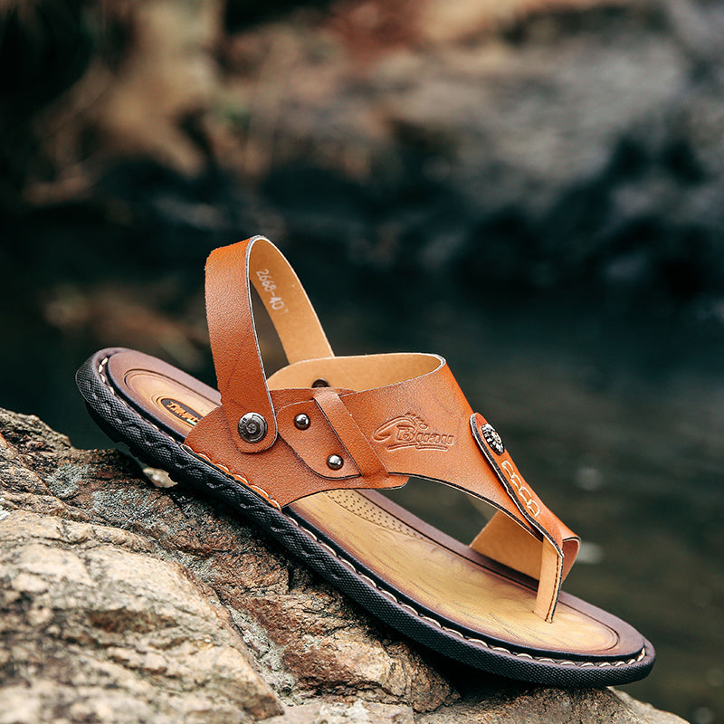 Men's Leather Sandals / Summer Soft Leisure Shoes / Alternative Fashion