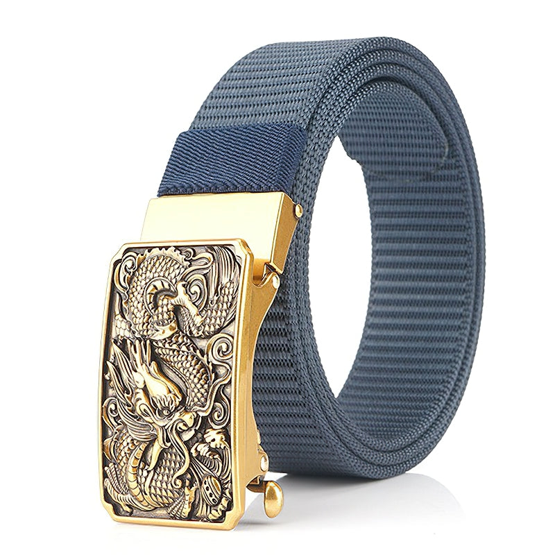 Men's Military Belts With Nylon Body And Zinc Alloy Dragon Buckles / Classic Tactical Soldier Belts