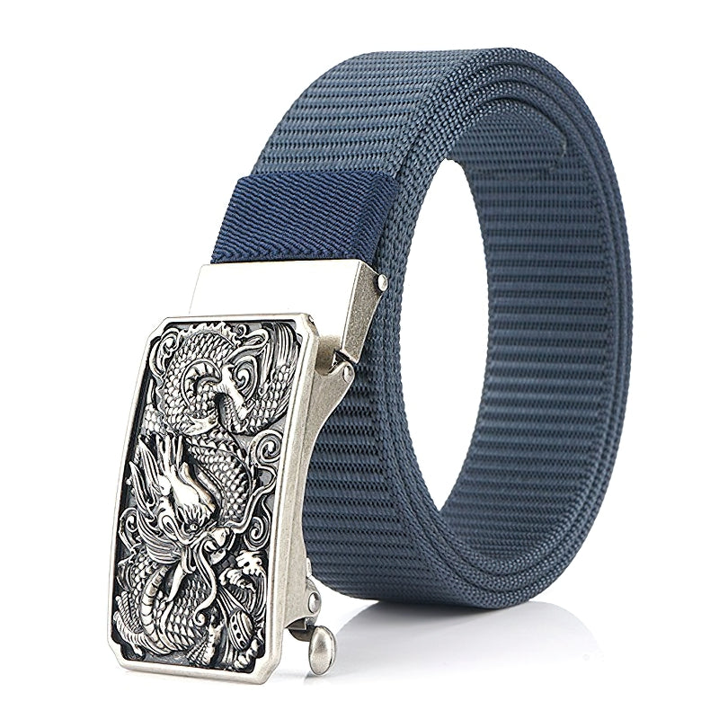 Men's Military Belts With Nylon Body And Zinc Alloy Dragon Buckles / Classic Tactical Soldier Belts