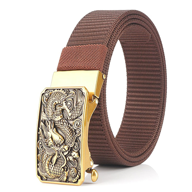 Men's Military Belts With Nylon Body And Zinc Alloy Dragon Buckles / Classic Tactical Soldier Belts