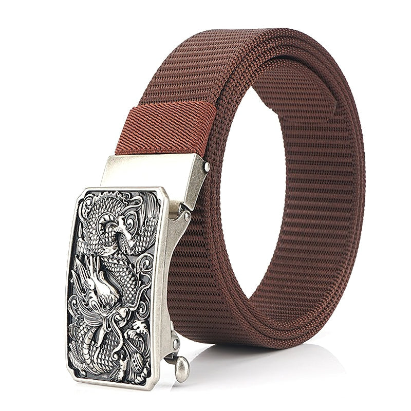 Men's Military Belts With Nylon Body And Zinc Alloy Dragon Buckles / Classic Tactical Soldier Belts